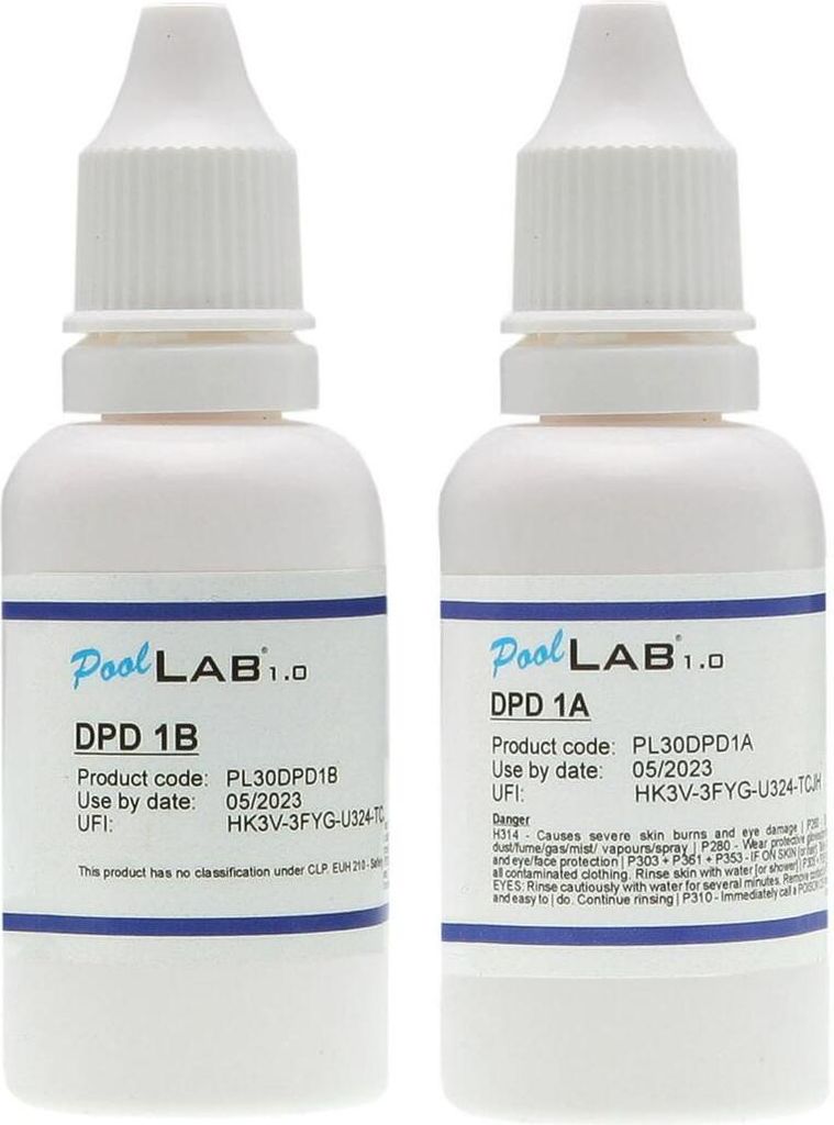 POWERHAUS24 PoolLAB flüssige Reagenzien DPD 1A + DPD 1B, 2x Produktbild 