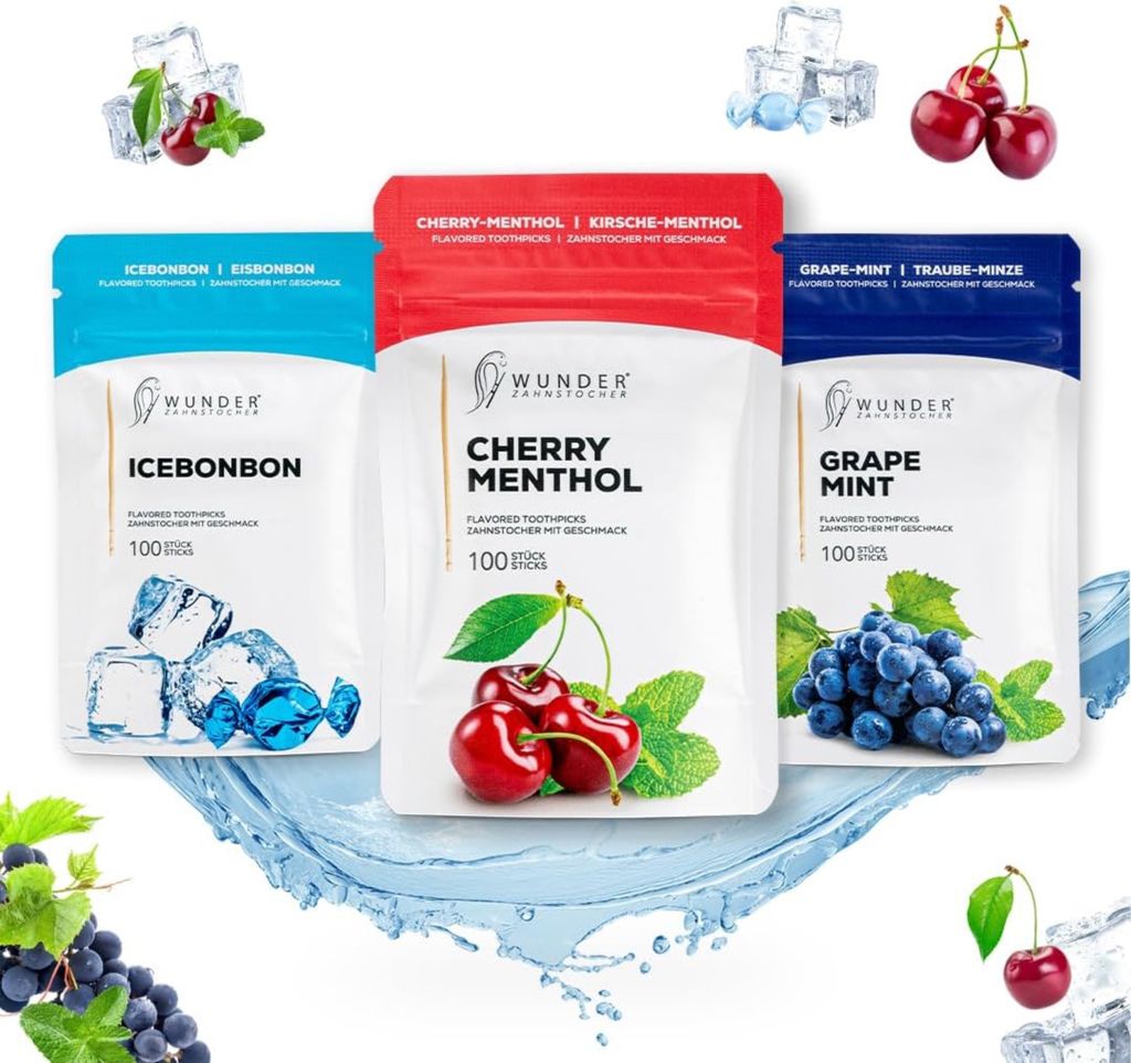 Wunder Zahnstocher mit Geschmack - 3er Pack Fresh Breath - Produktbild 