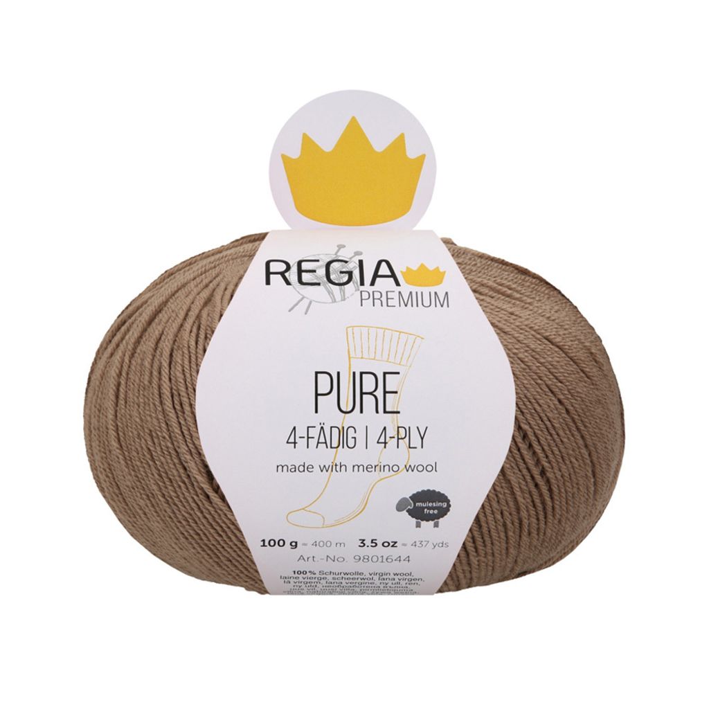 Regia Premium Pure 00006 Bark Strickgarn Produktbild 