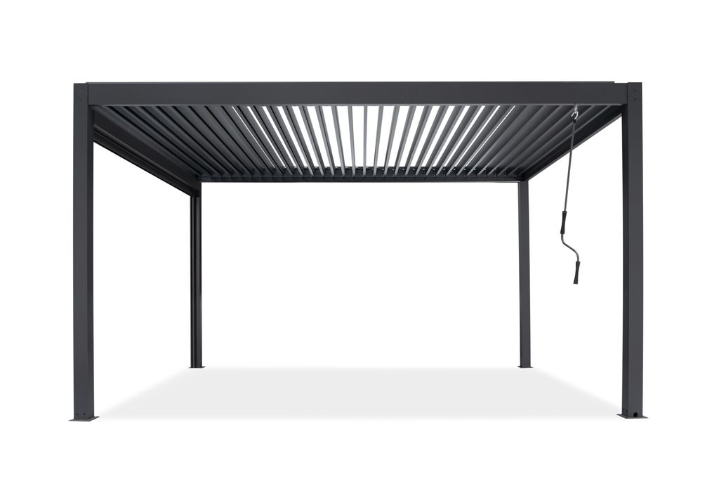 Pergola PLUS Aluminium freistehend | 4 x 4 M | Lamellendach Produktbild 