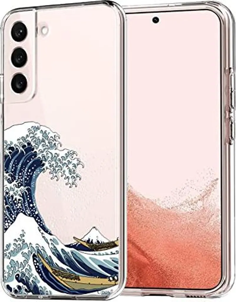Coque Antichoc Samsung Galaxy S22+ Transparente Motif Vague Hokusai