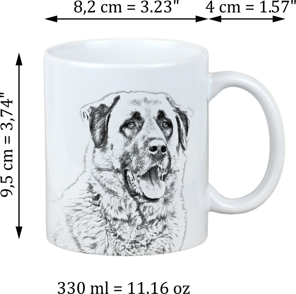 Anatolischer Hirtenhund - Tasse mit Hund, fröhliche Tasse für Hundeliebhaber, personalisiertes Geschenk der Marke Art-Dog