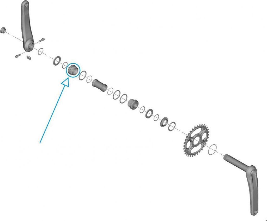 SHIMANO Lagerschale BB-MT801 Links Lagerschale - Ersatzteil für Hollowtech II...