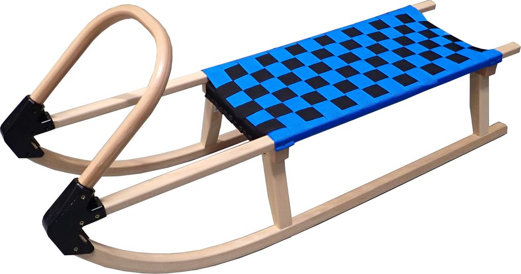 Holzschlitten 110 cm blau A2041