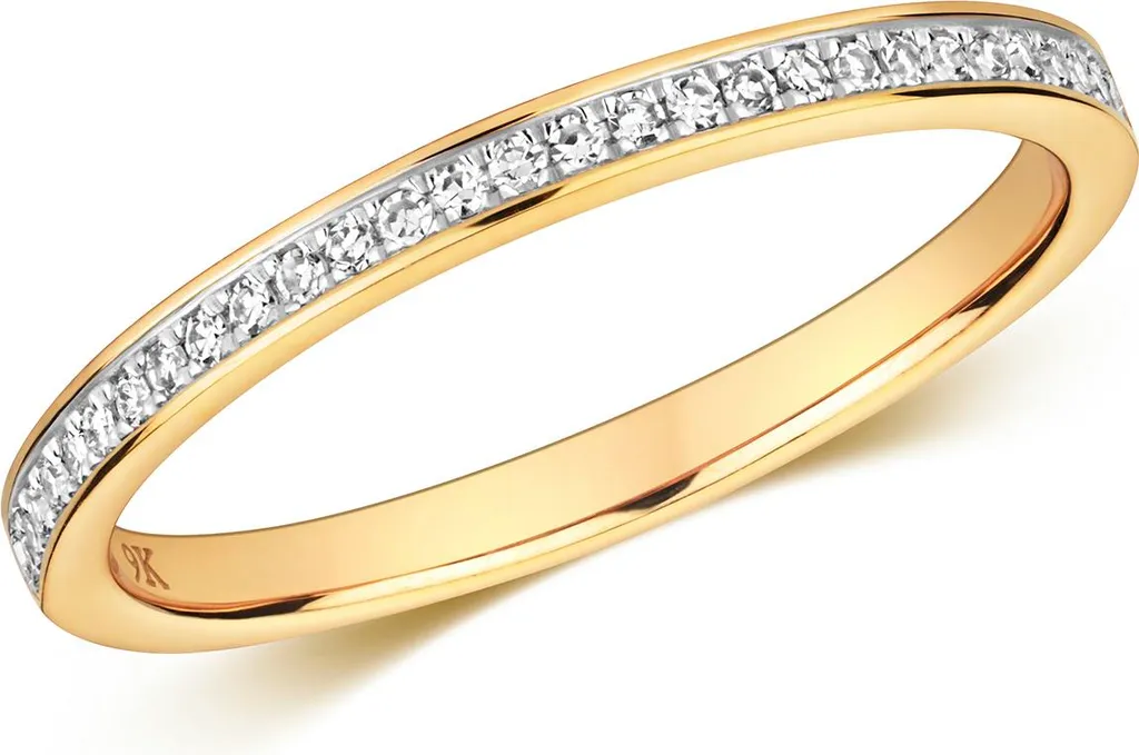 Cadeau Idéal Bague Femme Or et Diamant pour Anniversaire et Fiançailles