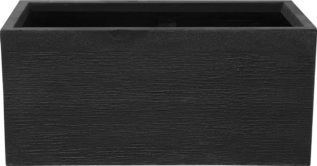 BELIANI Blumentopf Schwarz Faser-Mischung 80 x 37 x 38 cm Rechteckig Modern
