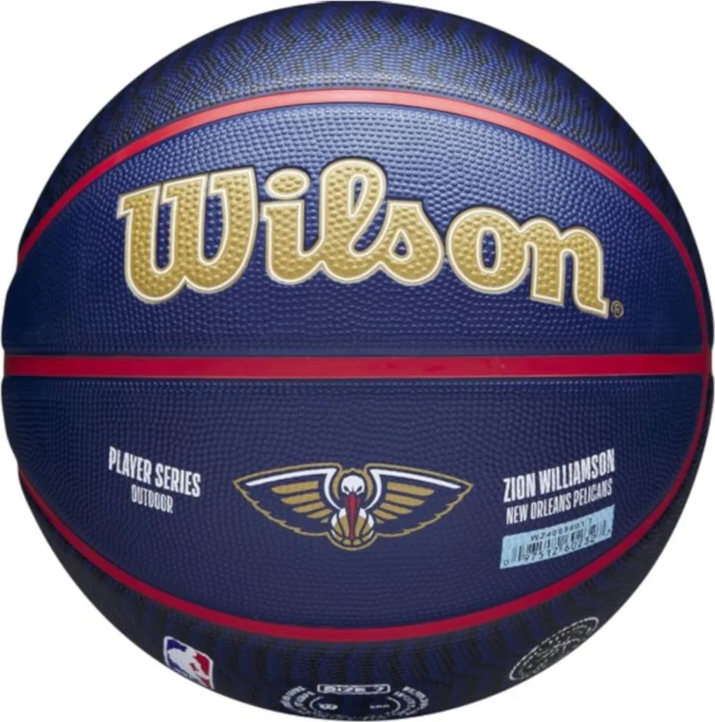 Ballon de Basket Wilson NBA Idéal pour Entraînement Outdoor Zion T7
