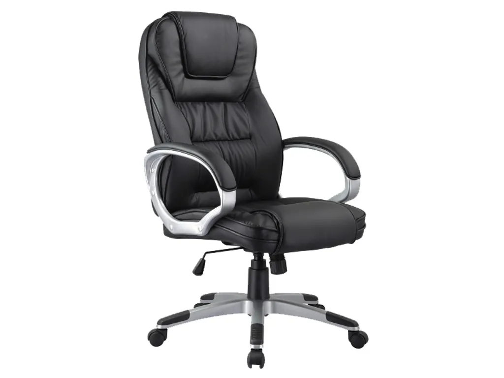 Chaise de bureau EVITA noir en maille respirante avec accoudoirs