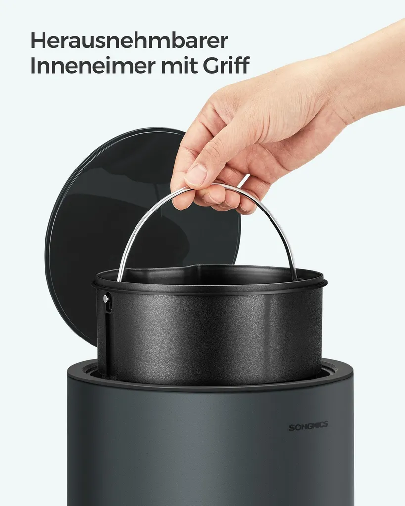 Récipient cosmétique 3L design vert-gris - Grande capacité et style - 5