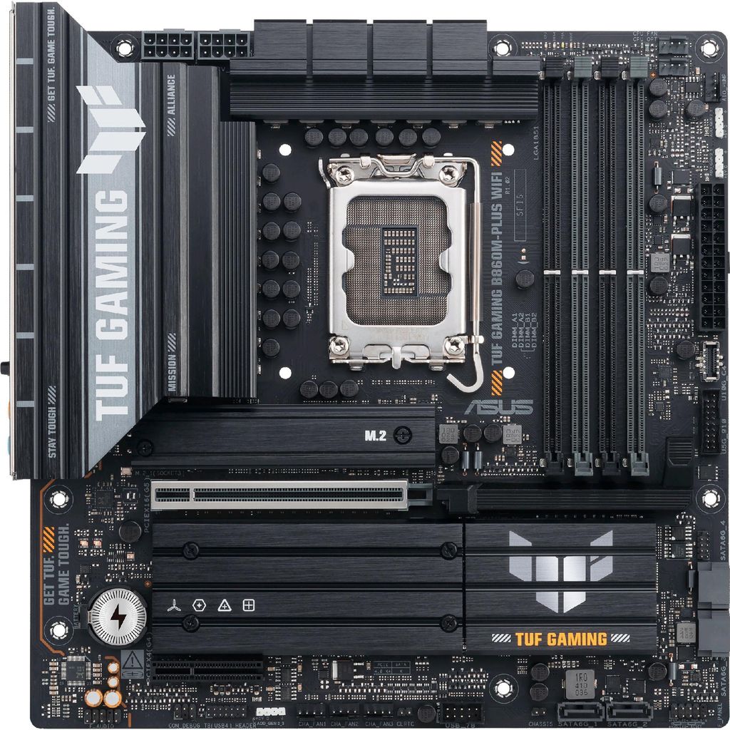 ASUS TUF GAMING B860M-PLUS WIFI - Motherboard - micro ATX - LGA1851-Sockel - B860 Chipsatz - USB-C 3.2 Gen 2x2, USB 3.2 Gen 2, USB 3.2 Gen 1, USB-C...