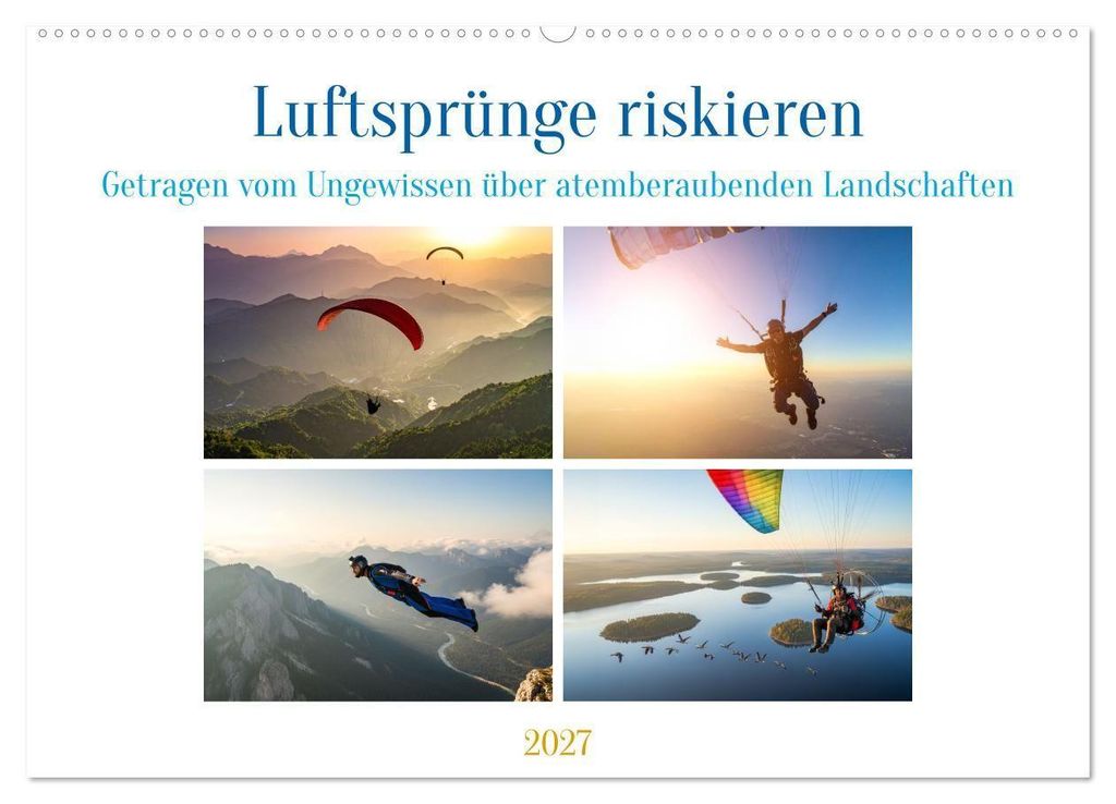 Luftsprünge riskieren (Wandkalender 2027 DIN A2 quer), CALVENDO Monatskalender