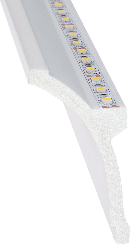 Zierleiste für LED-Streifen 2m Design Weiß