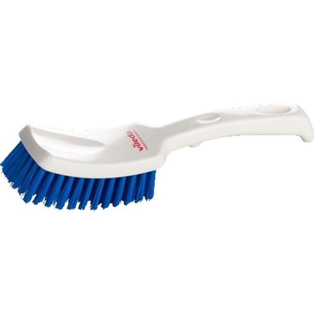 Vileda Professional Stielbürste mit kurzem Griff blau - 30 c| Packung (1 Stück)