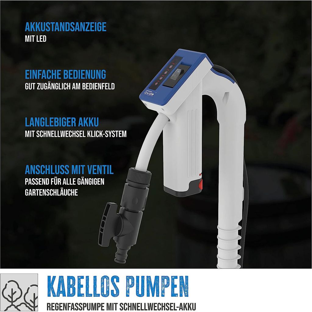 GÜDE Batériové čerpadlo do suda na vodu RFP 12-201-04 Obrázok produktu 6