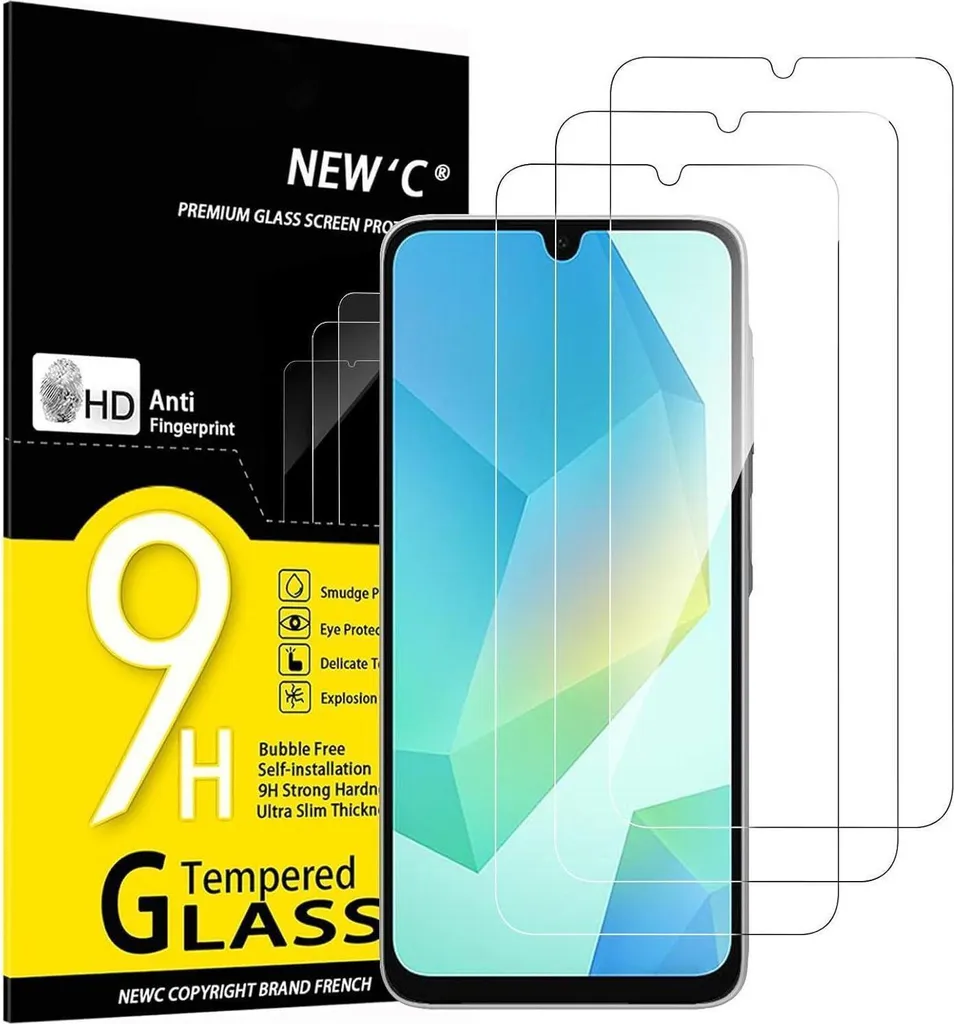 Samsung A16 5G Pellicola Vetro Temperato 3 Pezzi - No Bolle, Anti-Graffio