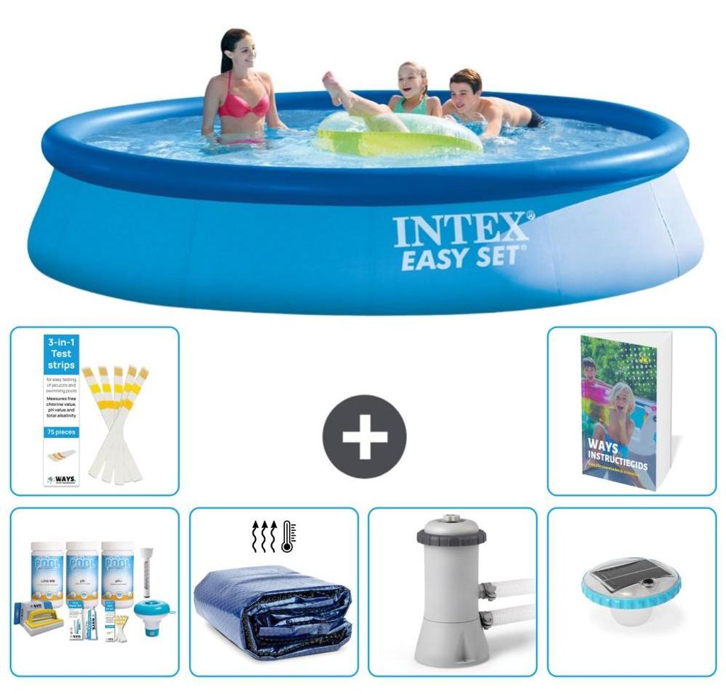 Easy Set Pool Rund - 396x84 cm - 7-teilig S160