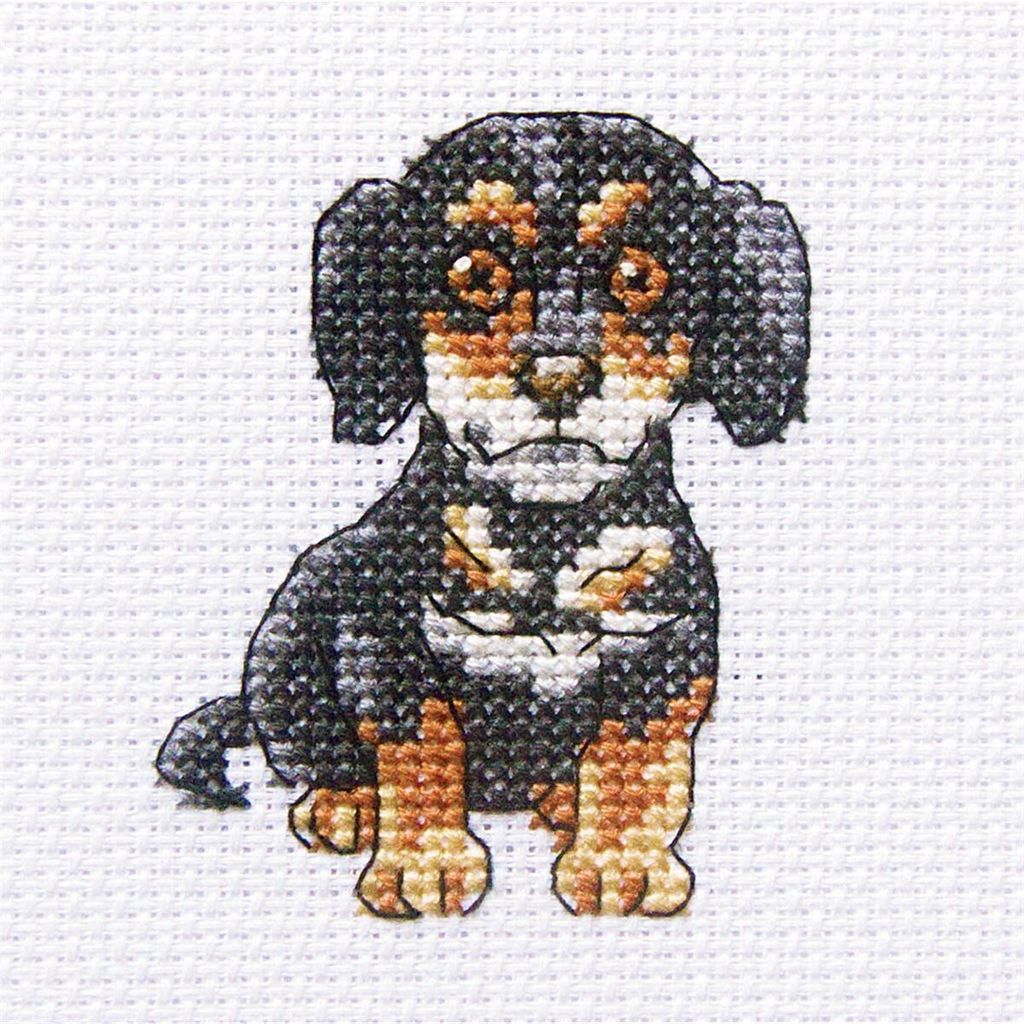 RTO Kreuzstich Set "Neugieriger Sherlock" H233, Zählmuster, 9x9 cm