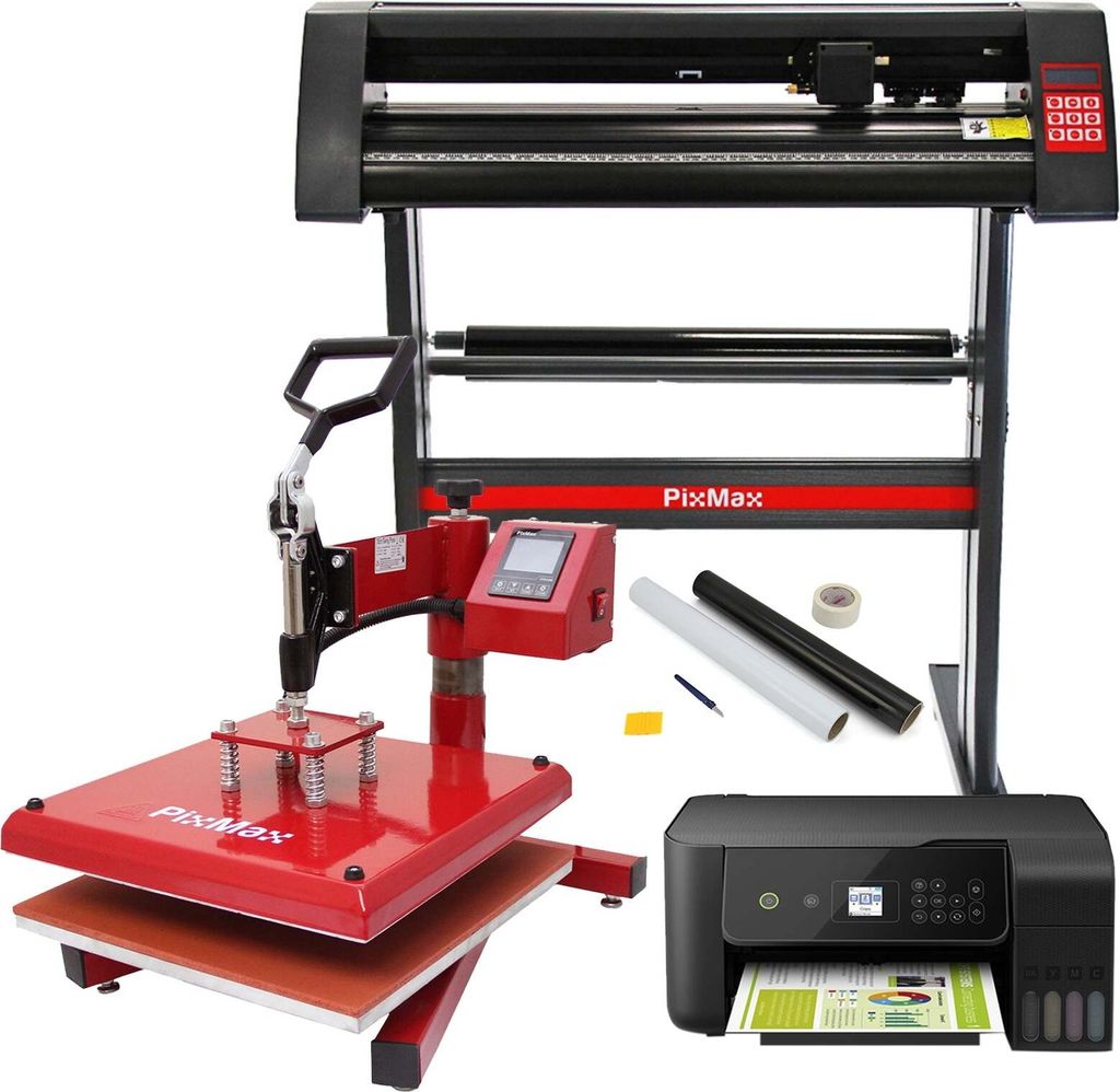 PixMax Schwenkbare T-Shirtpresse Schwingpresse Schwenkpresse Hitzepresse Heisspresse Transferpresse Presse Sublimation & Vinyl Schneideplotter Plot...