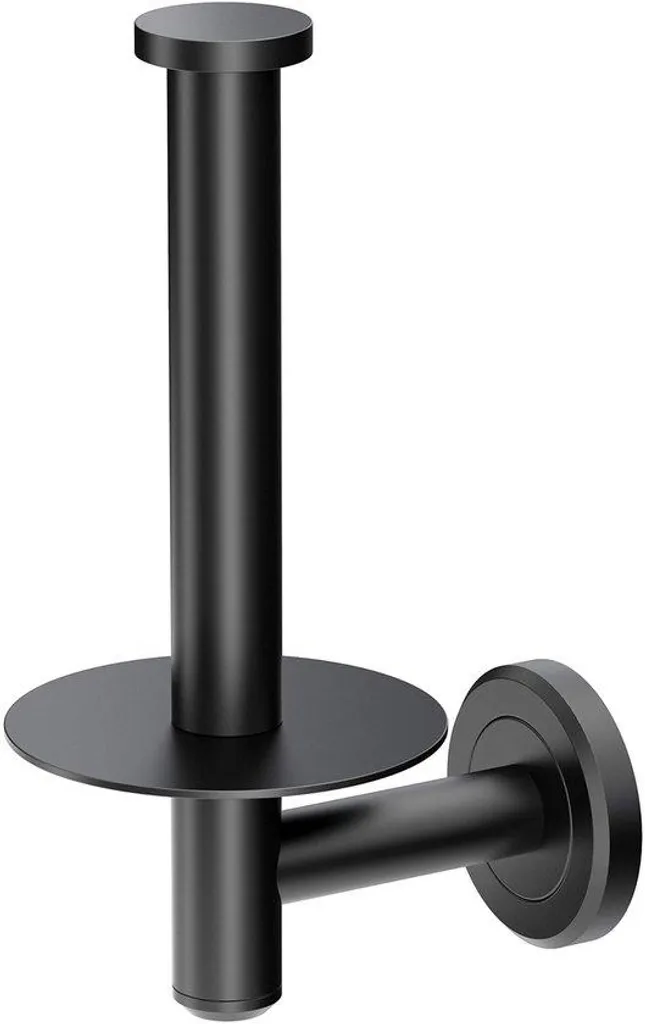 Porte-rouleau toilette noir mat Latitude II anti-rouille et sans trace