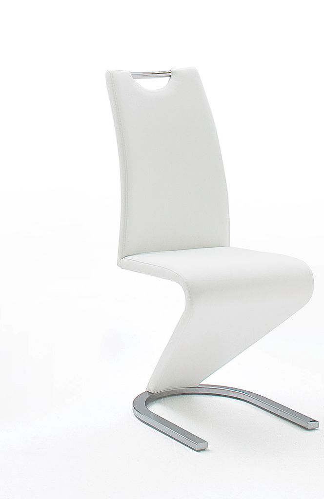 Esszimmerstühle Freischwinger Amado mit Griffloch Kunstleder bordeaux