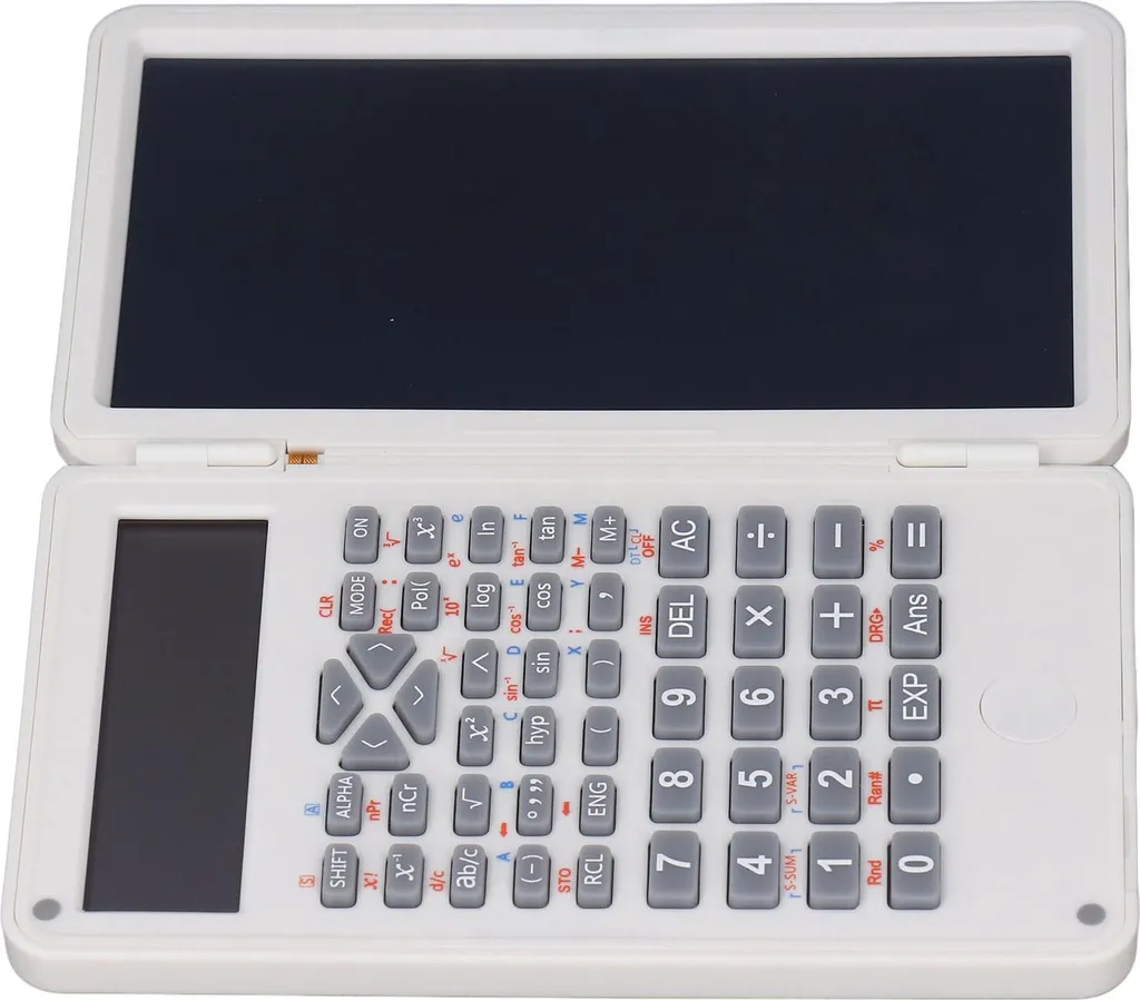 Calcolatrice Aziendale Scientifica Multifunzione Bianca con Notepad