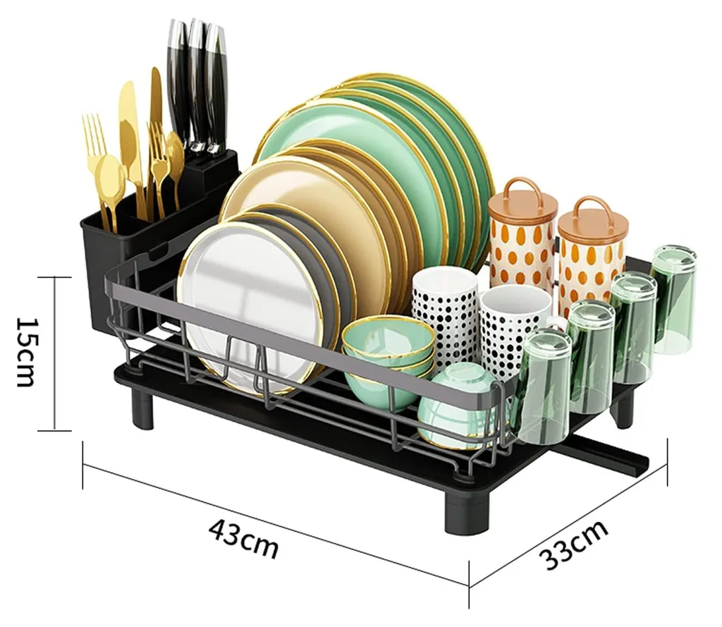 Égouttoir pour évier de cuisine : séchage rapide vaisselle et couverts - 2