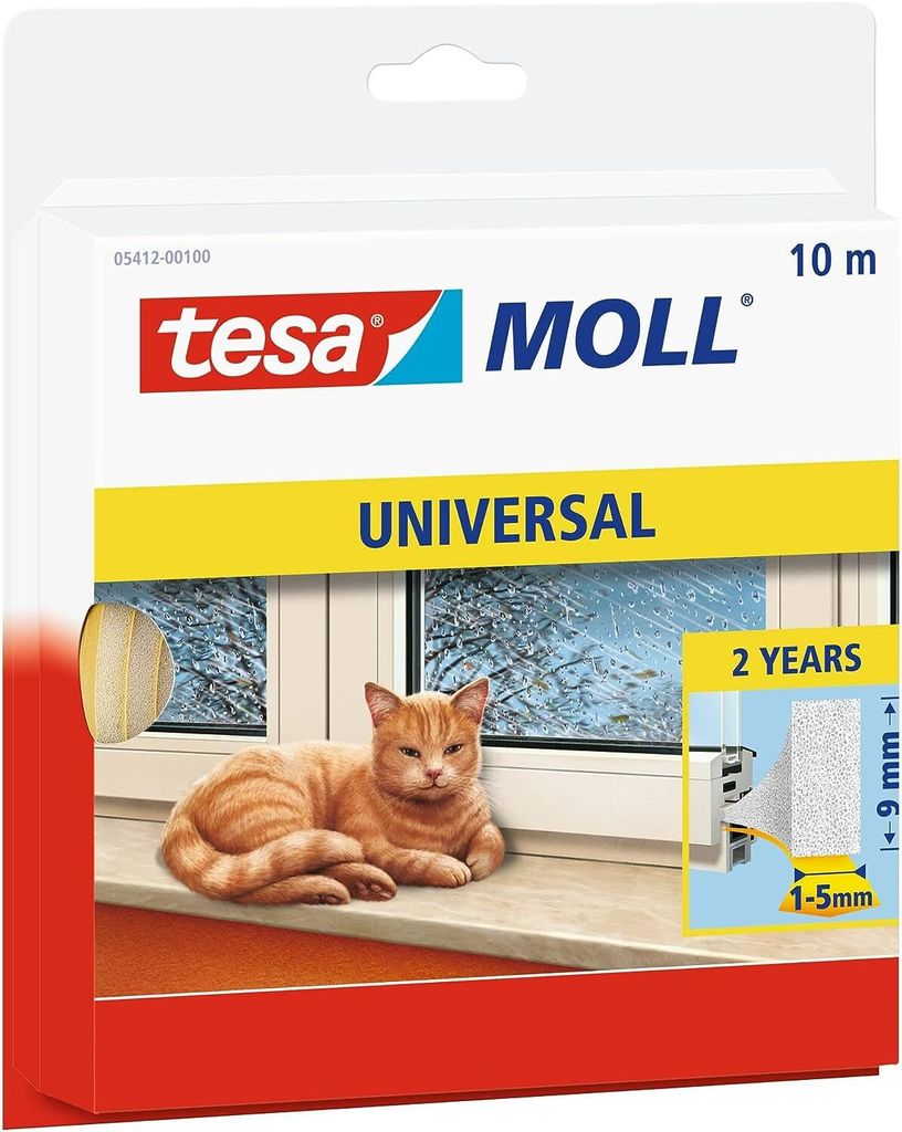 tesa INSULATION Dichtungsband Schaumstoff 10mx9mmx6mm weiß Immagine del prodotto 