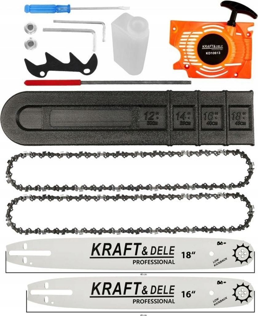 Benzin Kettensäge 5,7 PS +2 Schwert 16"/18" 2 Ketten + Produktbild 17