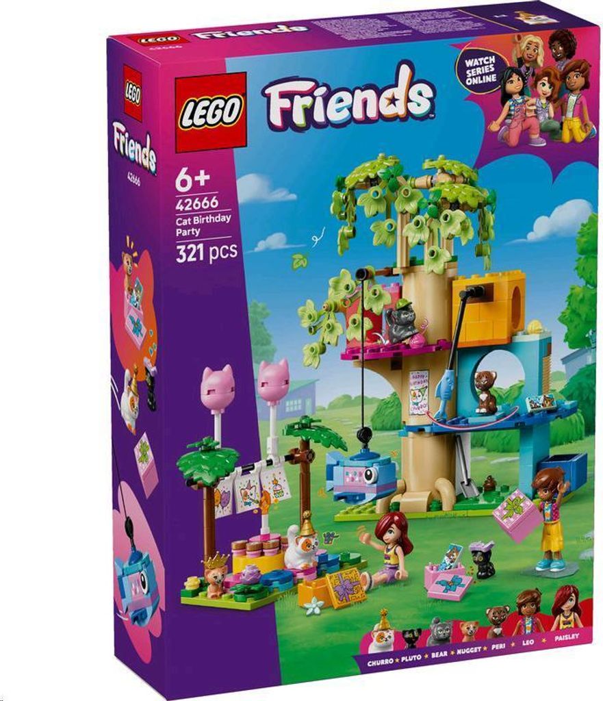 42666 Lego 42666 Friends Kočka Narozeninová oslava a domek Obrázek produktu 