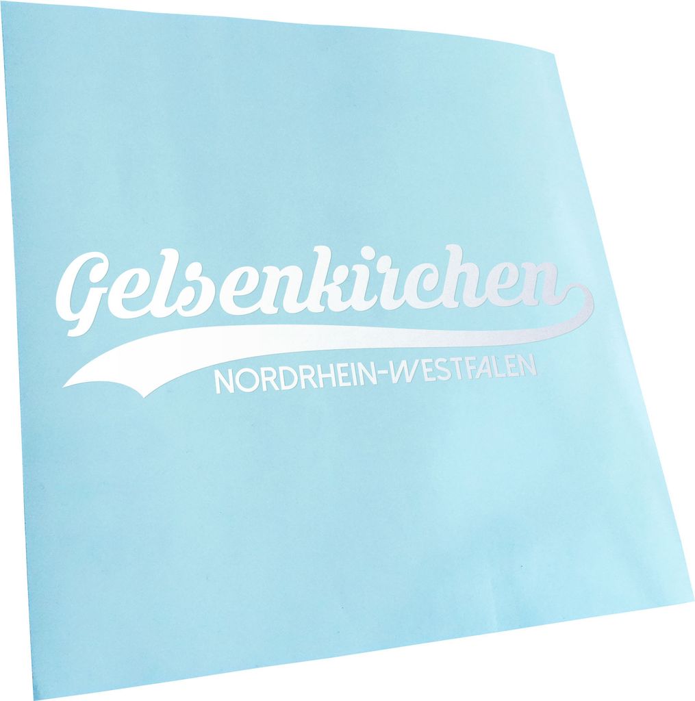 Kiwistar - Autoaufkleber - Gelsenkirchen Nordrhein-Westfalen - Mattweiss - 50x13cm - Aufkleber für Auto, Laptop, Fahrrad, LKW, Motorrad mehrfarbig...