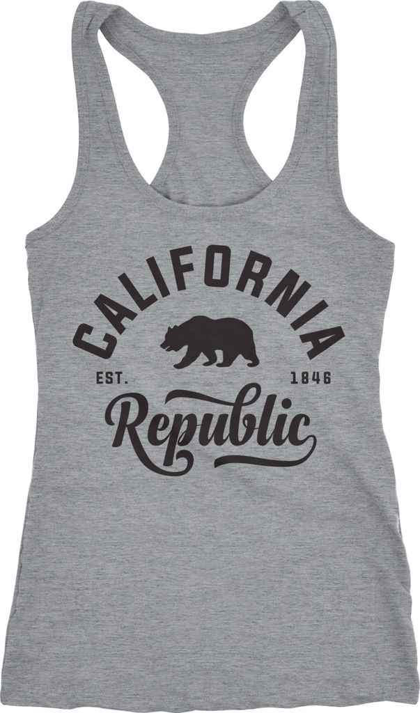 Damen Tank-Top California Republic Racerback Neverless grau M