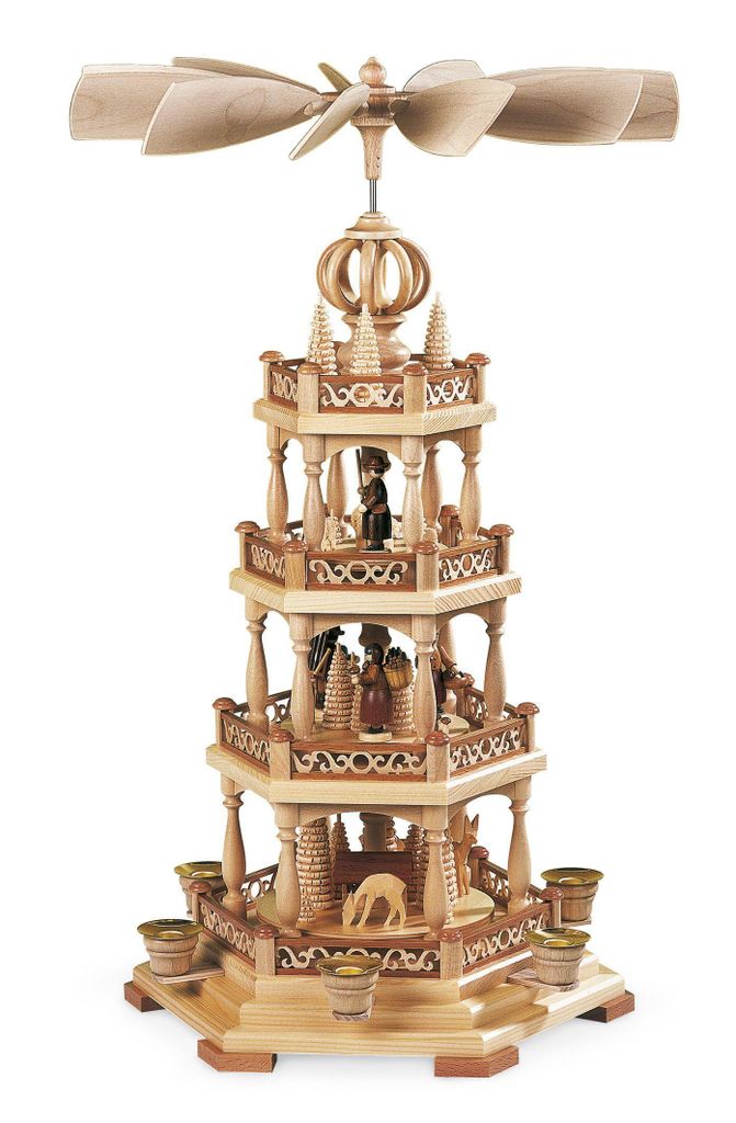 4-stöckige Pyramide Waldmotiv (55cm) von Müller Kleinkunst