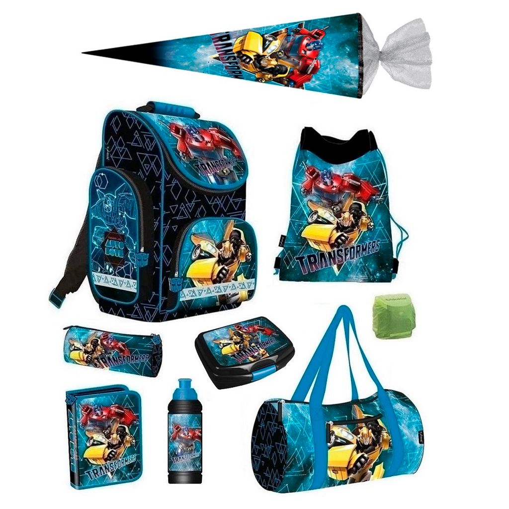 Transformers Schulranzen Set komplett 9-teilig mit Produktbild