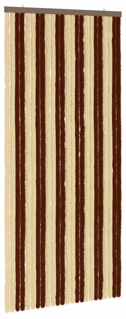 vidaXL Insektenschutzvorhang Chenille Braun und Beige 100 x Produktbild 
