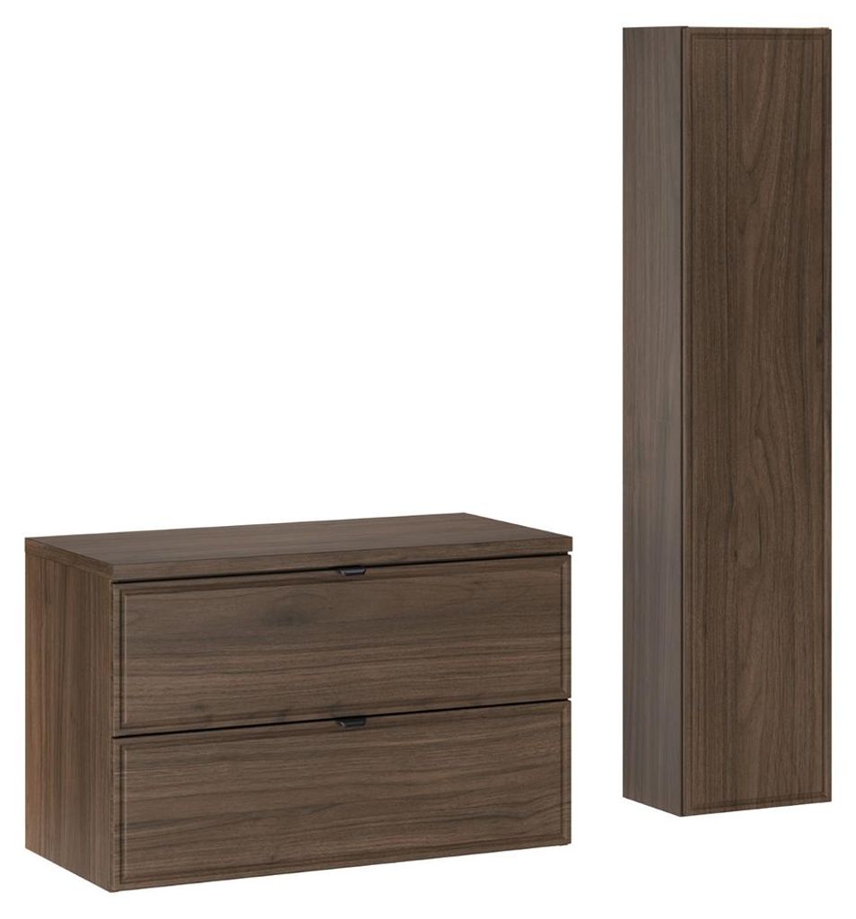Badmöbel-Set 2-teilig mit Hochschrank & 80 cm Produktbild 