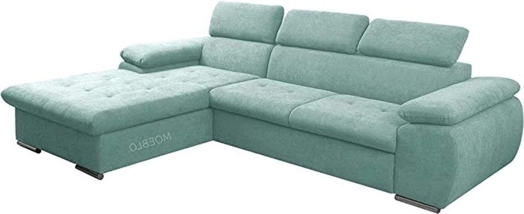 Ecksofa mit Schlaffunktion und Bettkasten, Couch für Wohnzimmer, Schlafsofa Sofagarnitur Sofa Eckcouch L-Form Wohnlandschaft mit Bettfunktion NILU...