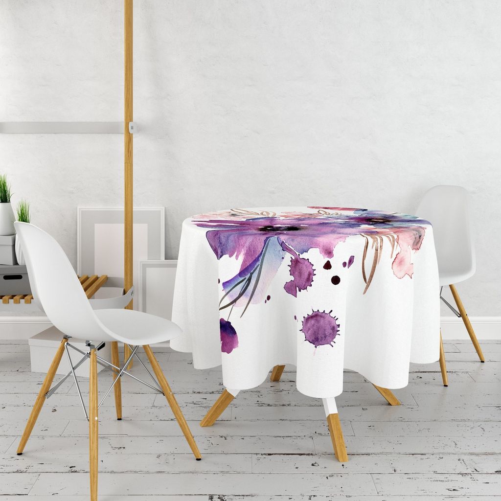 Hermia Concept, Tblc 28, Tischdecke, 100 % POLYESTER, Mehrfarbig, 160 x 160 cm