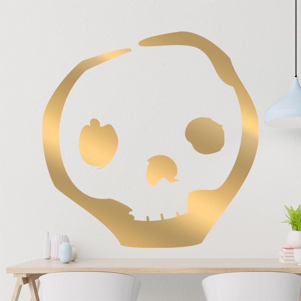 Schädel Tod Wandtattoo in 6 Größen - Wandaufkleber Wall Sticker - Dekoration, Küche, Wohnzimmer, Schlafzimmer, Badezimmer
