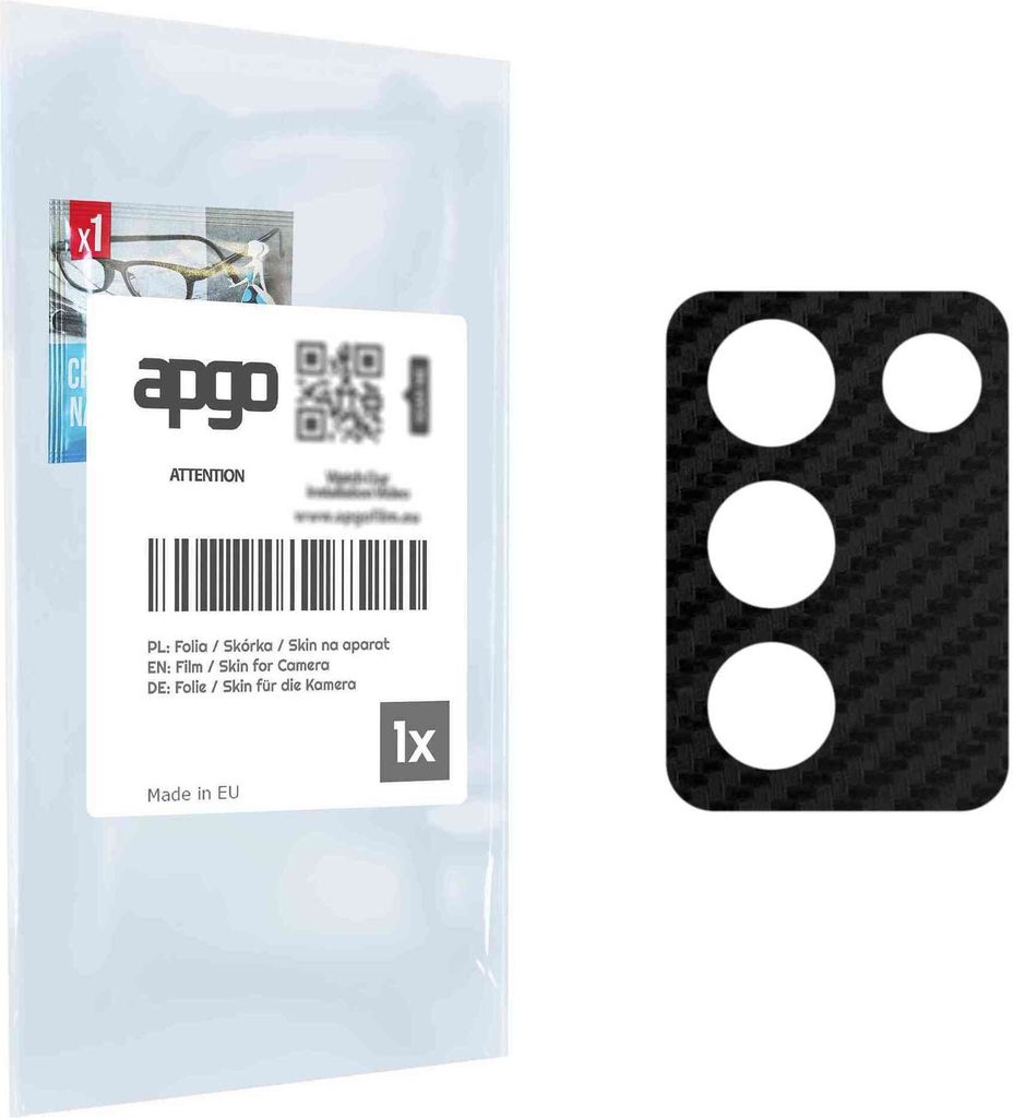 apgo Objektivschutz-Folie, Kameraschutz kompatibel mit Realme Q3s, Carbon-Imitation, Rückseite Schutzfolie für Kamera-Insel, Hinten Folie, kratzf...