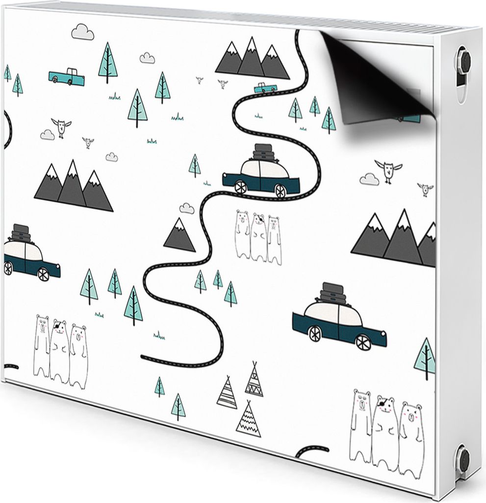 Magnet Radiator Magnet Mat Heizkörper Heizung Verkleidung Abdeckung 90x60 cm - Thema, reisen