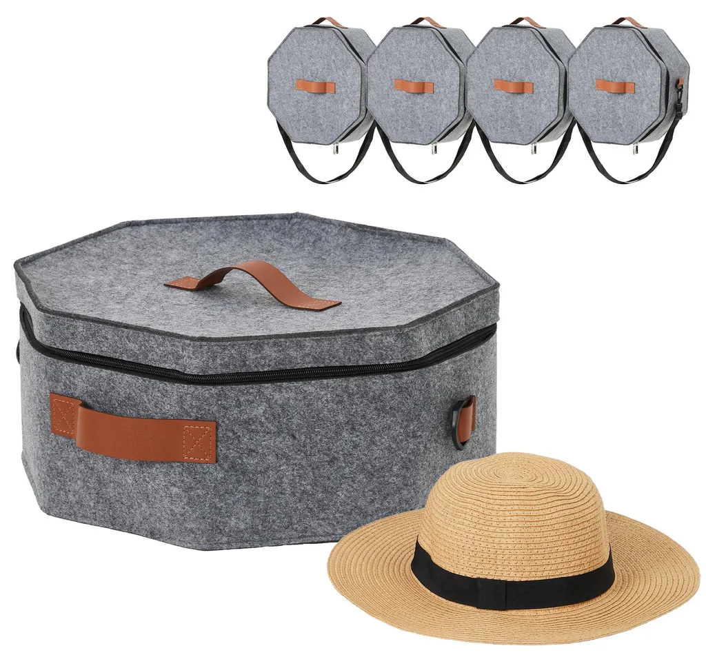 Rangement chapeaux de voyage pour femmes et hommes, ensemble 4 pièces