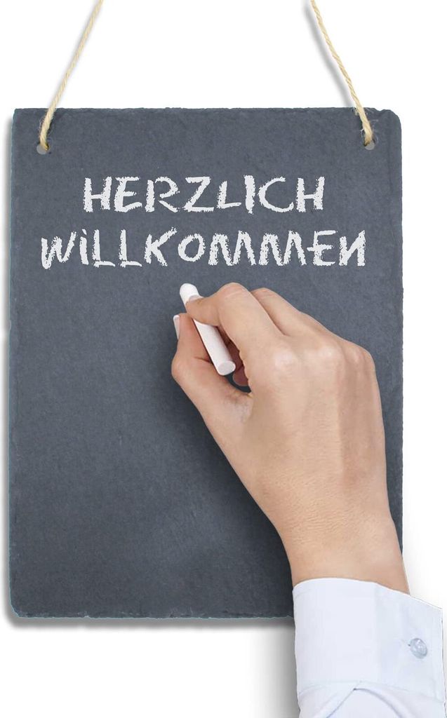 Hänger Tafel aus Schieferplatten, Schwarz (B/H) 20x25cm