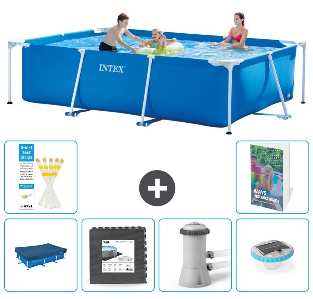 Rechteckiger Frame Pool - 300x200x75 cm - 7-teilig S86