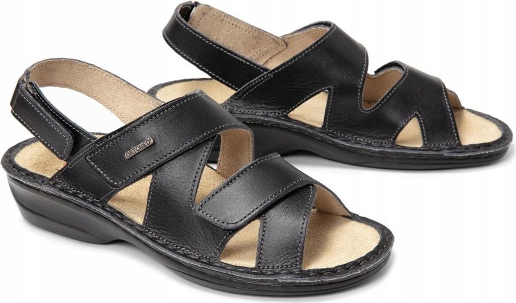 OrthoMed Ledersandalen für wunde Füße Plattfüße - Größe 36 EUR