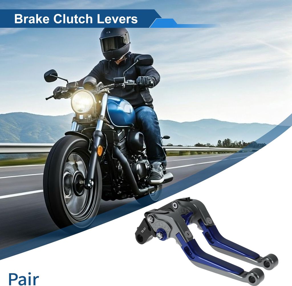 Kurze Lange Brems Kupplungshebel für Honda X11 1999-2002 Verstellbarer Motorrad Lenker Bremshebel Aluminiumlegierung Titan Kopf blau Griff