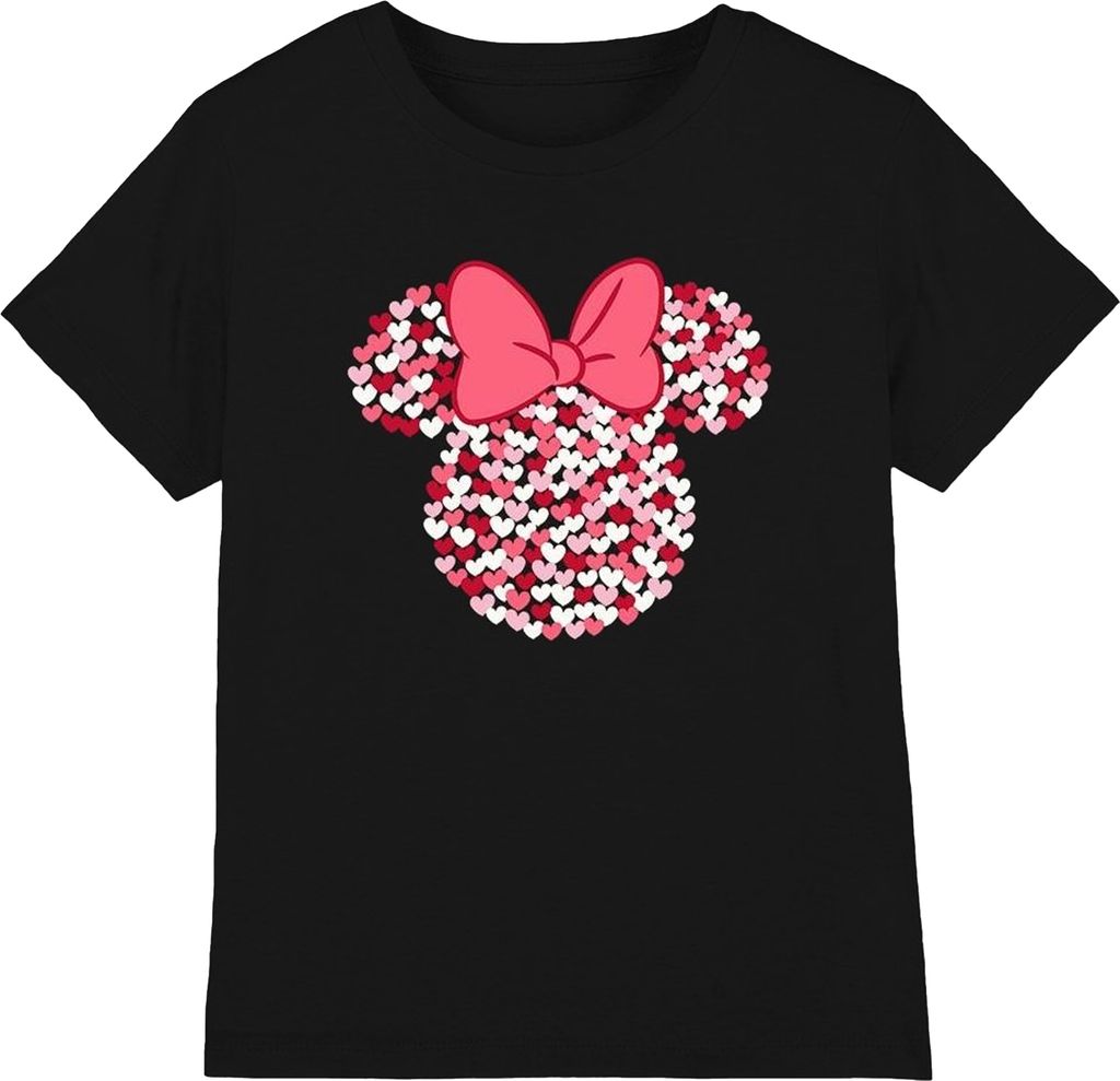 Disney - T-Shirt für Kinder - Valentinstag TV4760 (128) (Schwarz)