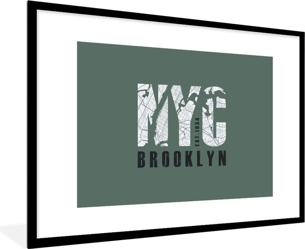 MuchoWow® MuchoWow® Gerahmtes Poster New York - Brooklyn - Produktbild 