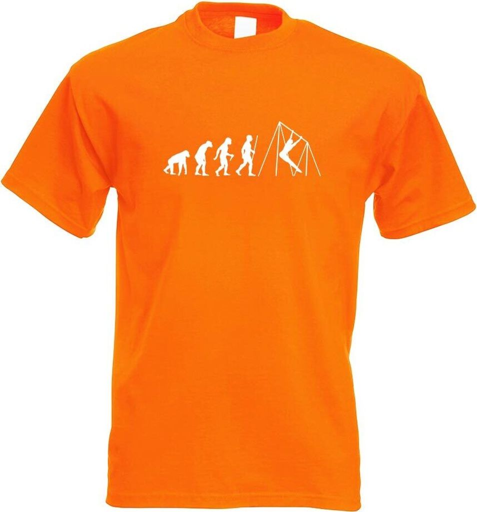 Kiwistar - T-Shirt - orange - Reck Turnen Evolution Motiv Bedruckt Funshirt Design Print - mit Motiv Bedruckt - Funshirt Design - Sport - Freizeit ...