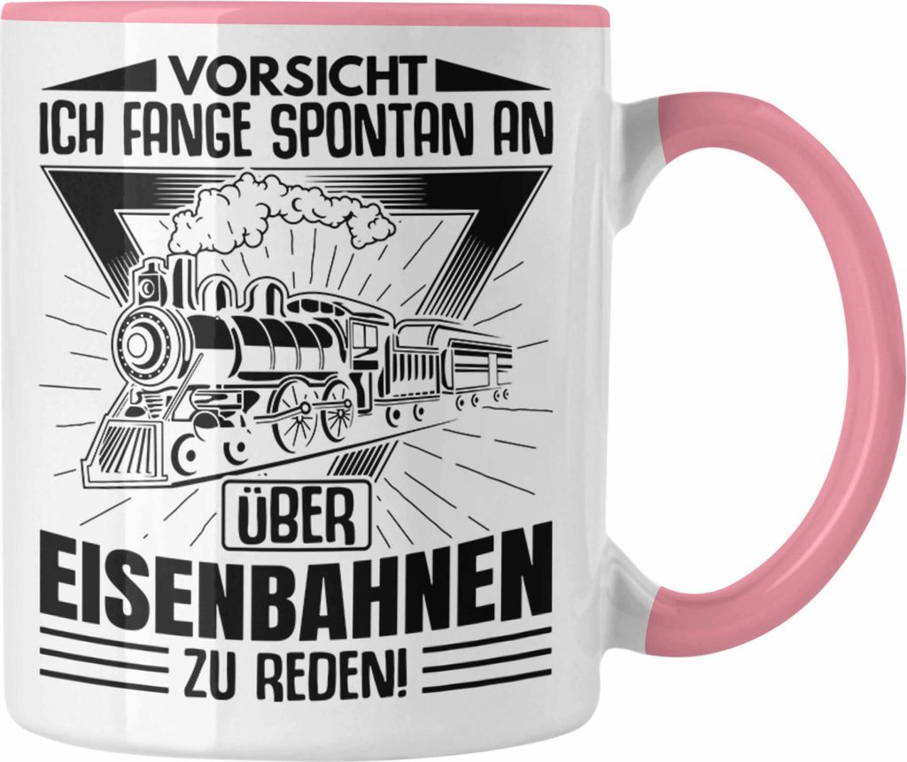Trendation - Fange Spontan An Über Eisenbahn Zu Reden Lokführer Tasse Geschenk Eisenbahner Spruch Lokomotive Geschenkidee Eisenbahn Modelleisenba...