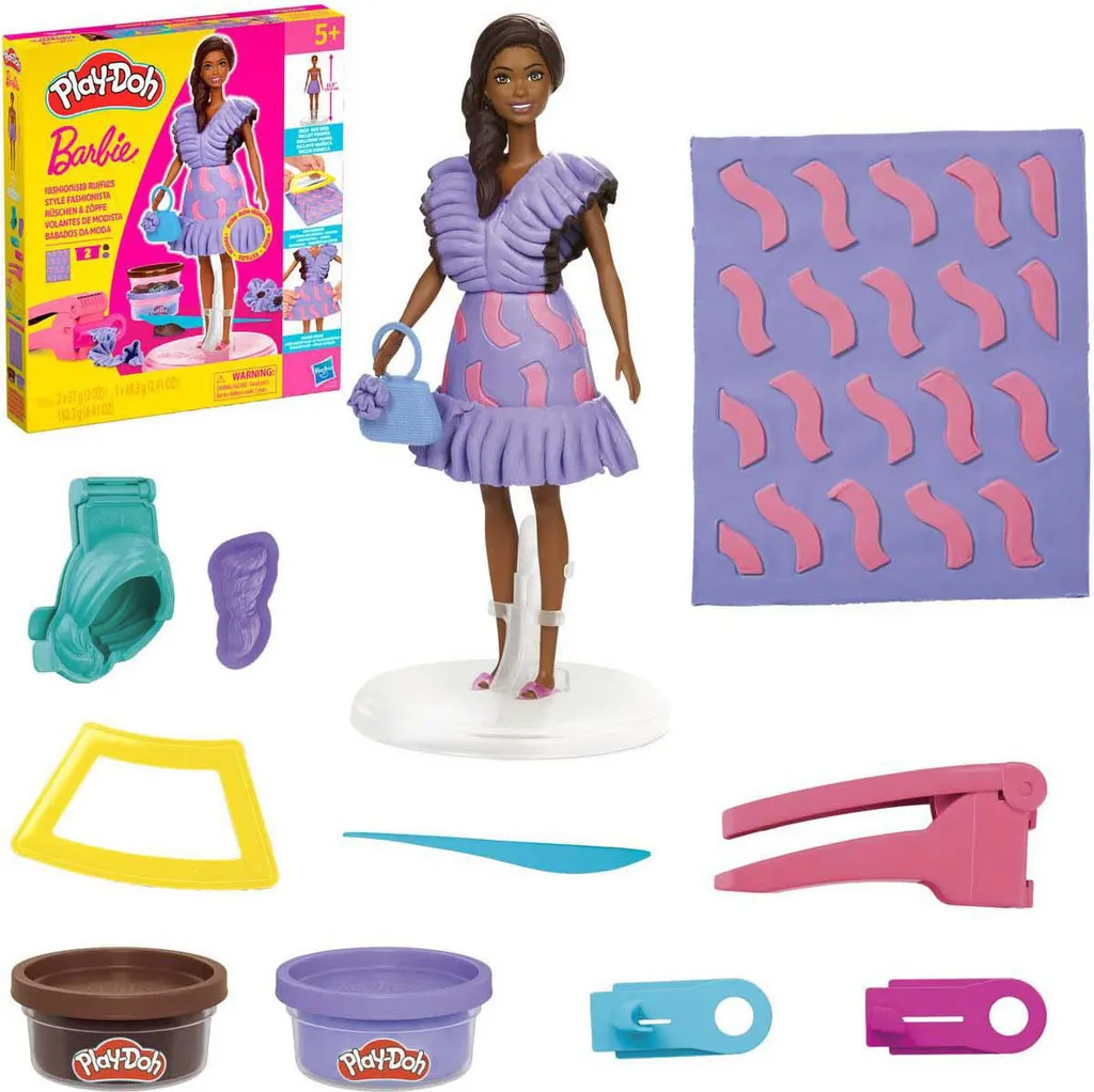 Jeu de Pâte à Modeler Coiffure Barbie Hasbro Activité Créative - 2